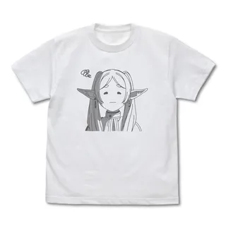 フリーレン フェイス Tシャツ すごく嫌そうな顔ver.／WHITE