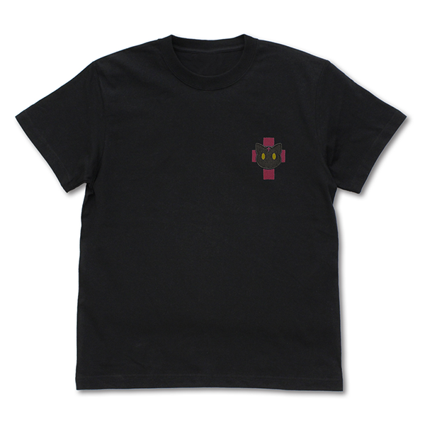 ちょむすけ ワンポイント刺繍Tシャツ/BLACK