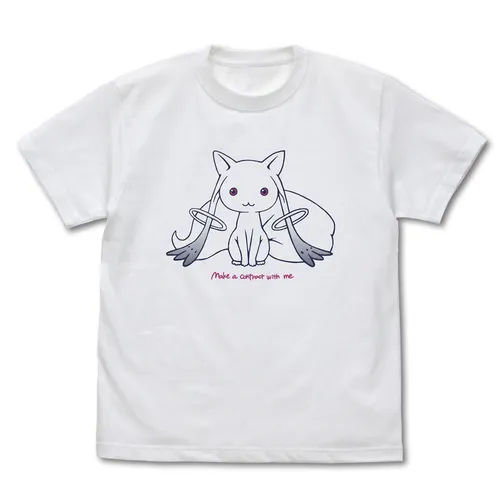 キュゥべえ ラインアート Tシャツ/WHITE
