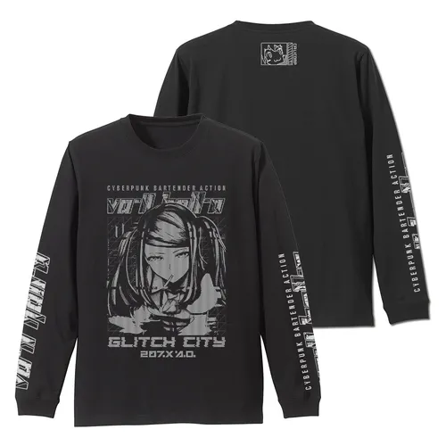 VA-11 Hall-A ジル 袖リブロングスリーブTシャツ