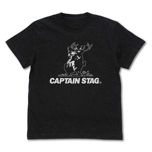 『ゆるキャン△』×キャプテンスタッグ Tシャツ/BLACK