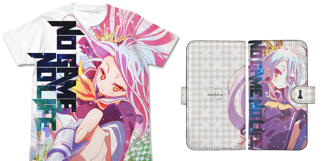 [予約開始]『ノーゲーム・ノーライフ』『白』のフルグラフィックTシャツ＆手帳型スマホケースが登場！