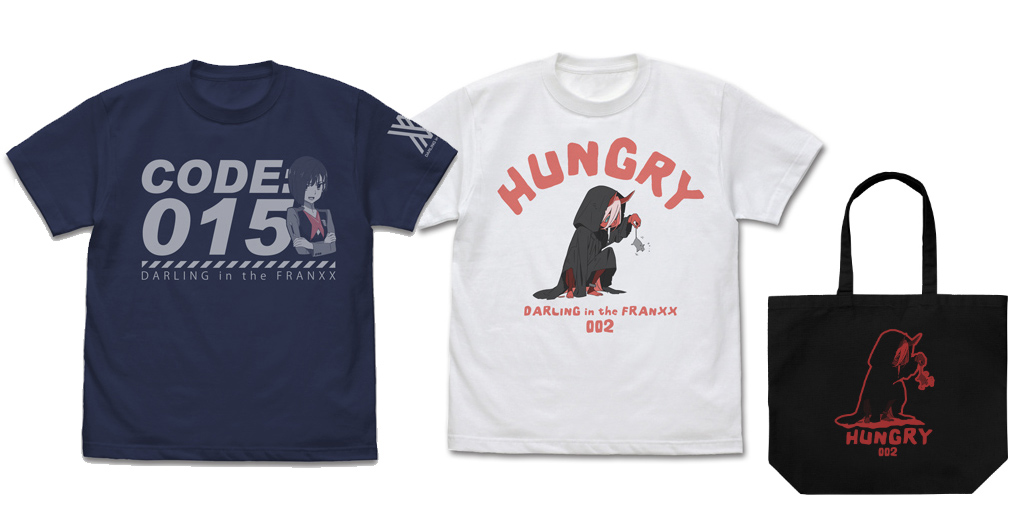 [予約開始]『ダーリン・イン・ザ・フランキス』イチゴのTシャツと、子供ゼロツーのTシャツ、ラージトートが登場！[コスパ]