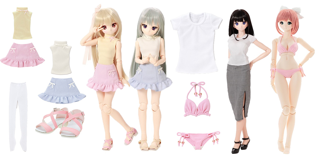 [予約開始]『AZONE』48/50cmドール用ミニコスチュームから、AZO2ビキニ～Sunshine vacation～、AZO2シンプルTシャツII、45～50cmドール用ミニコスチュームから、タイツ、プティトゥ♪デート服set、クロスストラップサンダルが登場！[アゾン]