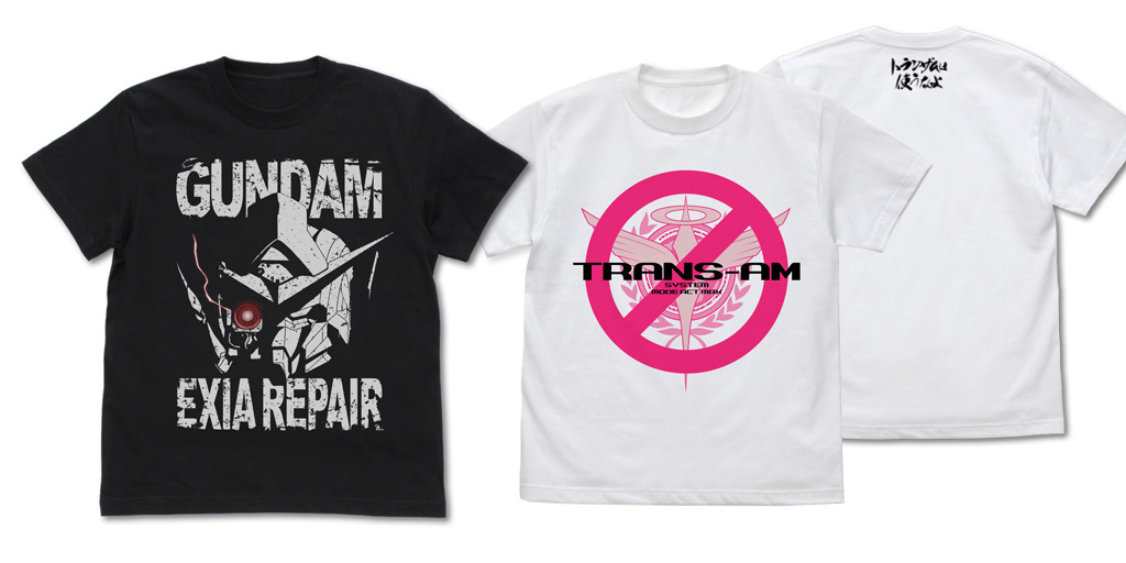 予約開始 機動戦士ガンダム00 トランザムは使うなよ Tシャツ ガンダムエクシアリペア ヘッドtシャツ が登場 コスパ キャラクターグッズ販売のジーストア ドット コム