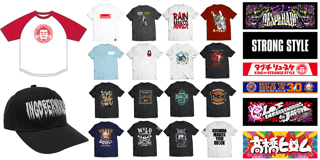 [予約開始]『新日本プロレスリング』Tシャツ、ドライTシャツ、ラグランTシャツ、ベースボールキャップ、スポーツタオル、マフラータオルが登場！[新日本プロレス]