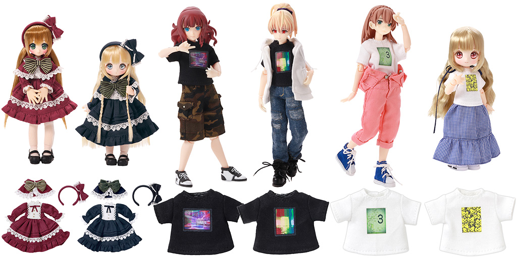 [予約開始]『AZONE』1/12サイズドール用ミニコスチュームから、「グラフィックTシャツ」「ピコPロゼッタワンピースset」が登場！[アゾン]