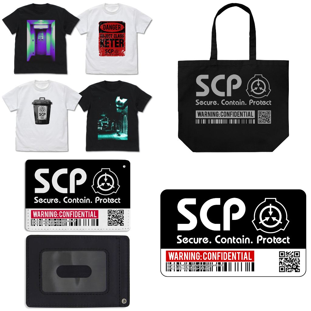 予約開始]『SCP財団』「KETER」「ダストボックス」「収容施設」「ねこです。」 のTシャツ、「SCP財団 」のラージトート、フルカラーパスケース、耐水ステッカーが登場！[コスパ]｜キャラクターグッズ販売のジーストア・ドット・コム