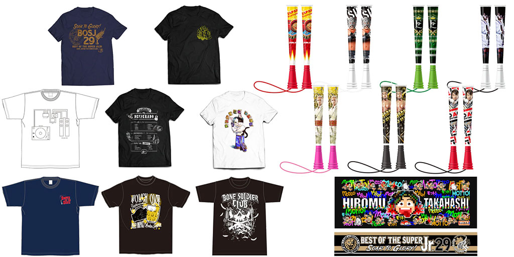 [販売開始]『新日本プロレスリング』Tシャツ、マフラータオル、スポーツタオル、応援クリアツインバットが新たに登場！[新日本プロレス]