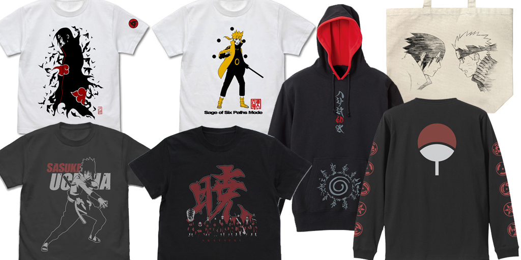 [予約開始]『NARUTO-ナルト- 疾風伝』Tシャツ4種、袖リブロングスリーブTシャツ、プルオーバーパーカー、ラージトートが登場！[コスパ]