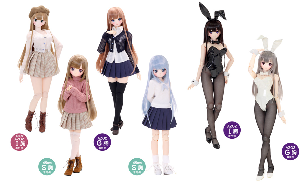 [予約開始]『AZONE』45～50cmドール用ミニコスチュームから「エナメルハイヒール」「エナメルバニーガールset」「プリーツスカート」が登場！[アゾン]