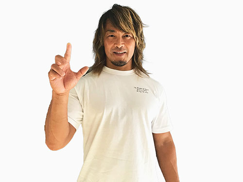 棚橋弘至「AIR HUG」Tシャツ（ホワイト） [新日本プロレスリング