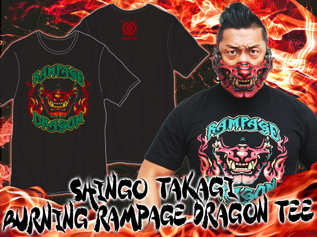 鷹木信悟「BURNING RAMPAGE DRAGON」Tシャツ [新日本プロレスリング