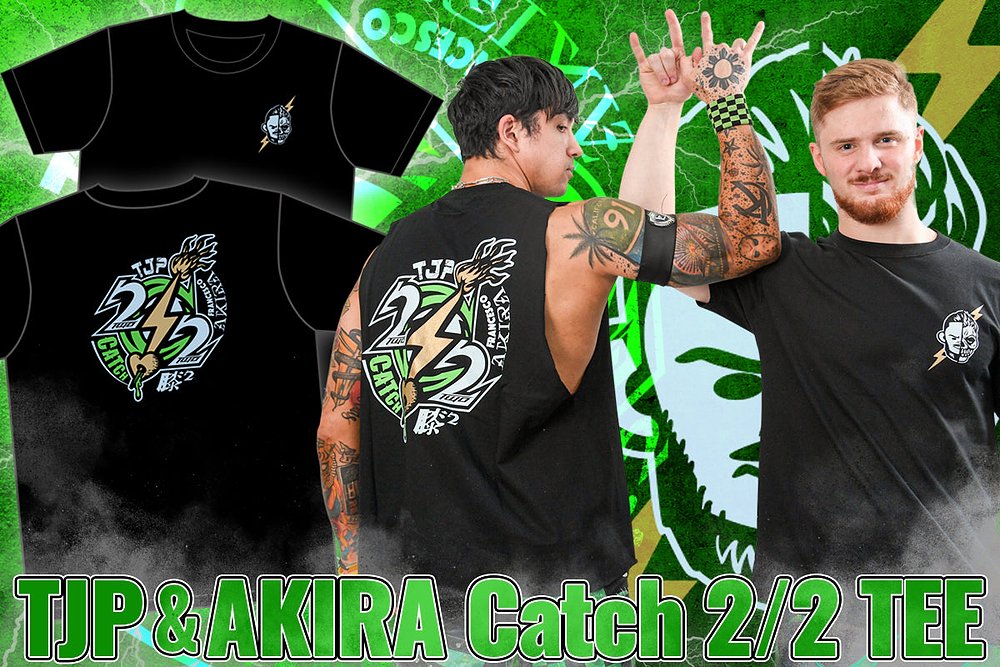 TJP＆フランシスコ・アキラ「Catch 2/2」Tシャツ [新日本プロレス 