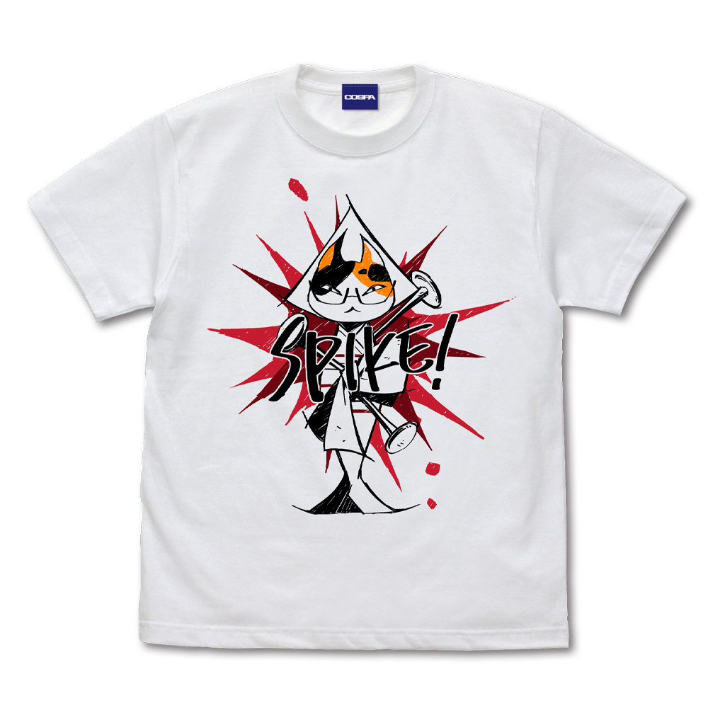 Spike Cat Tシャツ（ミケ・ザ・スパイク 白）