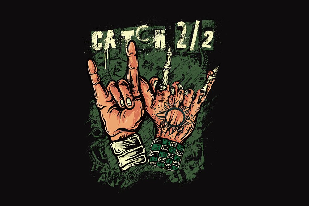 TJP＆フランシスコ・アキラ「Catch 2/2」Tシャツ（ハンドサイン） [新 
