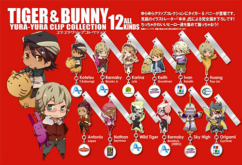 Tiger Bunny ゆらゆらクリップコレクション 1ボックス Tiger Bunny キャラクターグッズ販売のジーストア Gee Store