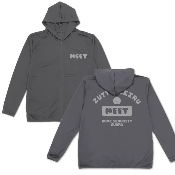 まひろの「NEET」 薄手ドライパーカー DARK GRAY